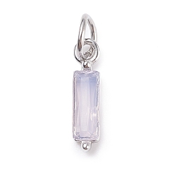 чертополох 304 кубический стальные подвески из нержавеющей диоксида циркония, прямоугольные, цвет нержавеющей стали, чертополох, 17x4x4 мм, отверстие : 5 мм