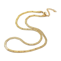 Golden 304 Stainless Steel Herringbone Chain Necklaces, Golden, 17.80 inch(45.2cm)