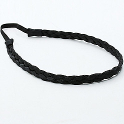Natural Black Headband 5082 Stylish Braided Headband with Elastic Twist for Princess Look