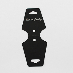 Черный Пластиковые карты дисплей ожерелья, чёрные, 108x44x0.2 мм