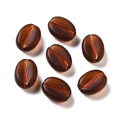 Saddle Brown Frosted Acrylic Beads, Oval, Saddle Brown, 10.5x8x5mm, Hole: 1.4mm, about: 1900pcs/500g