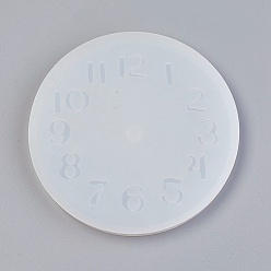 White Silicone Molds, Resin Casting Molds, For UV Resin, Epoxy Resin Jewelry Making, Clock, White, 104x8mm