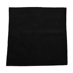 Черный Бархатная салфетка для полировки серебра для ювелирных изделий, квадратный, чёрные, 30.6x30.5x0.15 см