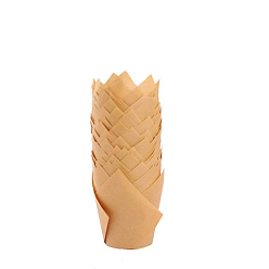 Perú Tazas para hornear magdalenas de papel de tulipán, moldes para muffins a prueba de grasa soportes para hornear envoltorios, Perú, 50x80 mm