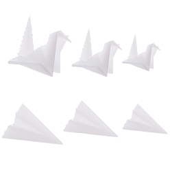 White SUNNYCLUE DIY Crystal Epoxy Resin Material Filling, Origami Cranes/Paper Airplane, for Jewelry Making Crafts, with Transparent Disposable Resin Tube/Box, White, 6pcs/set