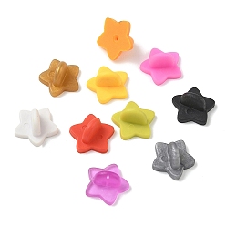 (52) Непрозрачная лаванда Пластиковая брошь-булавка шляпа, застежка броши, звезда, разноцветные, 13.5x14.5x8 мм, отверстие : 0.8 мм