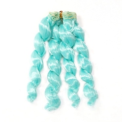 Turquoise Imitated Mohair Long Curly Hairstyle Doll Wig Hair, for DIY Girl BJD Makings Accessories, Turquoise, 5.91~39.37 inch(150~1000mm)