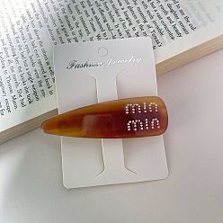 Caramel Шикарная женская заколка для волос со стразами — простая и милая универсальная заколка со сверкающим алфавитным дизайном