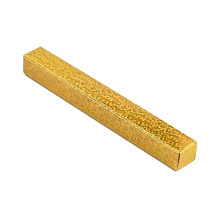 Gold Foldable Paper Eye Liner Bottle, Packing Box, Rectangle, Gold, 14.55~14.6x1.65x1.7~1.75cm, Unfold: 19.6x3.1x0.15~0.2cm
