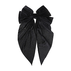 Black Bowknot French Barrettes, Large Hair Bow Pins Bowknot Hair Slides Accessories for Women Girls, Black, 350x200mm
