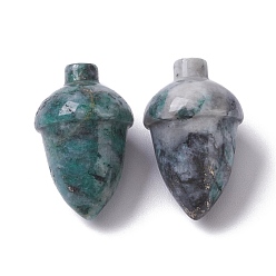 Autres Jades Perles de jade naturels, pas de trous / non percés, pour création de fil enroulé pendentif , aveline, 27.5~30x18~19.5mm