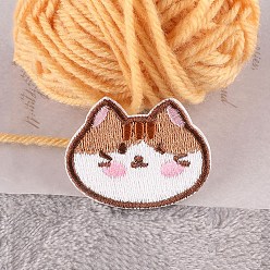 Cat Shape Самоклеящиеся пластыри для компьютеризированной вышивки животных, аксессуары для костюма, аппликация, форма кошки, 31x40 мм