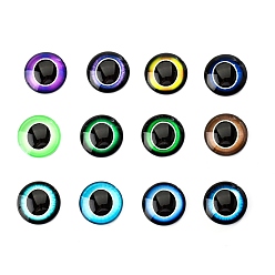 Mixed Color Craft Glass Doll Eyes, Stuffed Toy Eyes, Half Round, Mixed Color, 14mm