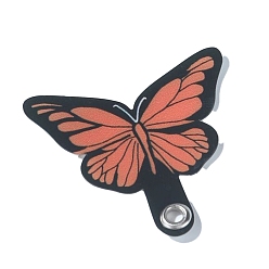 Dark Salmon Butterfly PVC Mobile Phone Lanyard Patch, Phone Strap Connector Replacement Part Tether Tab for Cell Phone Safety, Dark Salmon, 6x3.6cm
