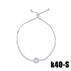 brk40-S Винтажный регулируемый браслет «глаз и древо жизни» с камнями циркония