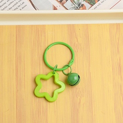 Green Yellow Simple Style Acrylic Keychain, Star, Green Yellow, 6.3cm