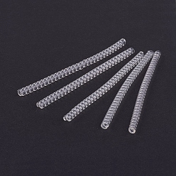 Clear Plastic Spring Coil, Invisible Ring Size Adjuster, Flat, Clear, 100x3.5mm