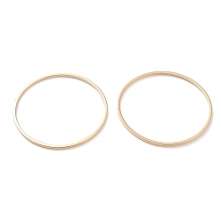 Real 24K Gold Plated & Stainless Steel Color Brass Linking Rings, Long-Lasting Plated, Round Ring, Real 24K Gold Plated & Stainless Steel Color, 40x1mm, Inner Diameter: 38mm