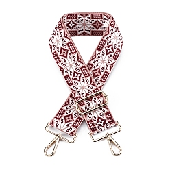 Индийский Красный Нейлоновая холщовая сумка с цветочным узором, лямки для сумки, для замены сумочки или сумки через плечо, Индийская красная, 75~1450x5 см