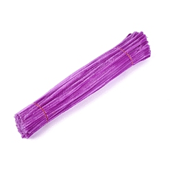 Orchid Pipe Cleaners, DIY Chenille Stem Tinsel Garland Craft Wire, Orchid, 300~305x5~7mm, about 95~100 strip/bundle