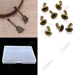 Bronze Antique 140 pcs 2 styles pendentifs en alliage de style tibétain, charmes de chapeau de magicien, bronze antique, 11~27x10~11mm, 70 pcs / style