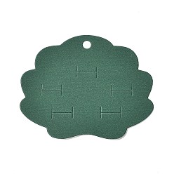 Dark Green Paper Hair Clip Display Cards, Cloud, Dark Green, 8.1x9.9x0.05cm, Hole: 6mm