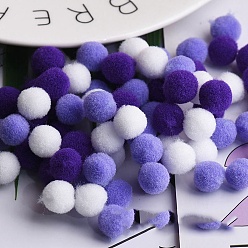 Purple DIY Doll Craft Polyester High-elastic Pom Pom Ball, RoundDecorations, Purple, 1.5cm