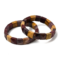 Моокаит Браслеты из натуральных бусин мукаита для женщин и мужчин, внутренний диаметр: 2-1/4~2-3/8 дюйм (5.55~5.95 см)