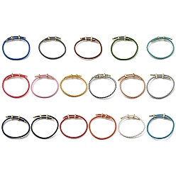 Mixed Color Leather Braided Cord Bracelets, Adjustable Bracelet, Mixed Color, Inner Diameter: 5/8~2-7/8 inch(1.5~7.3cm)
