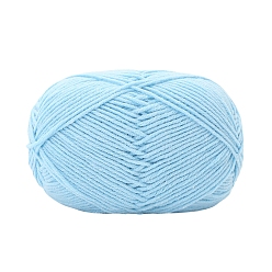 Light Sky Blue Milk Cotton Knitting Acrylic Fiber Yarn, 4-Ply Crochet Yarn, Punch Needle Yarn, Light Sky Blue, 2mm