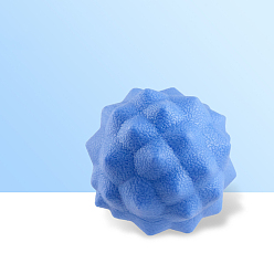 Озёрно--синий TPR колючие жесткие массажные шарики, шарик-массажер от боли в мышцах, Плут синий, 65 мм