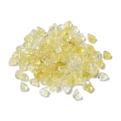 Amarillo Abalorios de acrílico, de piedras preciosas de imitación, chip, amarillo, 8x6x4 mm, agujero: 1.4 mm