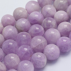 Kunzite Natural Kunzite Beads Strands, Spodumene Beads, Round, Grade A-, 14~14.5mm, Hole: 1.5mm, about 28pcs/strand, 15.5 inch(39.5cm)