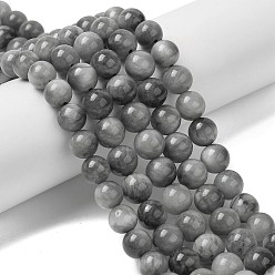Орлиный Глаз Камень Природные орлиный глаз бисер нитей, круглые, 8 мм, отверстие : 1 мм, около 49 шт / нитка, 15.55 дюйм (39.5 см)