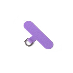 Lilac Oxford Cloth Mobile Phone Lanyard Patch, Phone Strap Connector Replacement Part Tether Tab for Cell Phone Safety, Lilac, 6x1.5x0.065~0.07cm, Inner Diameter: 0.7x0.9cm