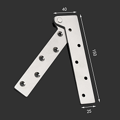 Stainless Steel Color Stainless Steel Pivot Hinges Offset Knife Hinges, Rotating Hinges, for Wardrobe Door and Table Accessories, Stainless Steel Color, 150x25x3mm