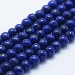 Lapis Lazuli Natural Lapis Lazuli Beads Strands, Grade A, Round, 4mm, Hole: 1mm, about 94pcs/strand, 15.5 inch(39.5cm)