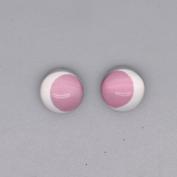 Pink Glass Doll Crafts Eyes Cabochons, For DIY Doll Toys Making, Half Round, Pink, 5mm