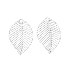 Белый Аэрозольная краска 430 подвески из нержавеющей стали, лист, белые, 17x11x0.3 мм, отверстие : 1 мм