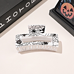 Spider Halloween Rectangle Plastic Large Claw Hair Clip, for Girls Women Thick Hair, Spider, 87mm