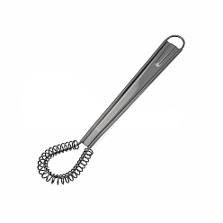 Черный Цвет Металла 304 взбиватель яиц из нержавеющей стали, инструмент для выпечки своими руками, металлический черный , 195x35 мм