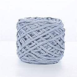 Light Steel Blue Soft Crocheting Polyester Yarn, Thick Knitting Yarn for Scarf, Bag, Cushion Making, Light Steel Blue, 6mm