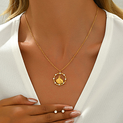 Золотой 201 Комплект из ожерелья и серег-гвоздиков из нержавеющей стали со стразами для женщин, простой и элегантный, золотые