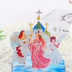 Angel & Fairy 3D Puzzle Display Decoration Diamond Painting Beginner Kits, including Rhinestone Bag, Tools, Angel & Fairy, 150x130~150mm
