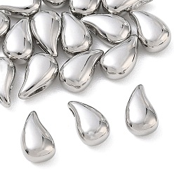 Platin Farbe Shegrace Messingperlen, Träne, Nickel frei, Platin Farbe, 11x6x4.5 mm, Bohrung: 3.5x0.5 mm