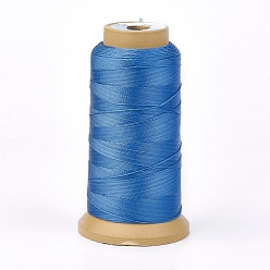 Dodger Blue Polyester Thread, for Custom Woven Jewelry Making, Dodger Blue, 1.2mm, about 170m/roll