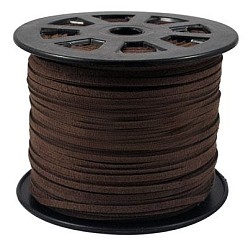 Saddle Brown Faux Suede Cords, Faux Suede Lace, Saddle Brown, 6x1.5mm, 100yards/roll(300 feet/roll)
