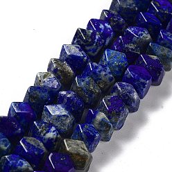 Lapis Lazuli Natural Lapis Lazuli Beads Strands, Nuggets, Faceted, 6~8x10.5~14x8~9.5mm, Hole: 1.2mm, about 57~61pcs/strand, 15.16''~15.39''(38.5~39.1cm)