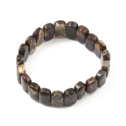 Mexican Agate Natural Mexican Agate Oval Stretch Bracelets, Tile Bracelet, Inner Diameter: 2-1/8~2-1/4 inch(5.5~5.8cm)