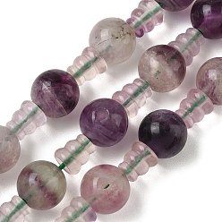 Флюорит Нити из натуральных флюоритов с отверстиями 3-, для буддийского ювелирное, T-просверленные бусы, Горлянка, 20x12 мм, Отверстие : 1.8 мм & 2 мм, около 10 шт / нитка, 8.27'' (21 см)